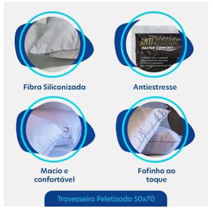 Travesseiro  Anti Stress 50x70cm Peletizado Master Comfort