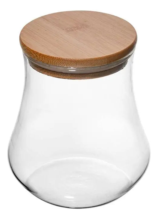 Porta-mantimentos com tampa em bambu e em vidro borossilicato Wolff 700ml.