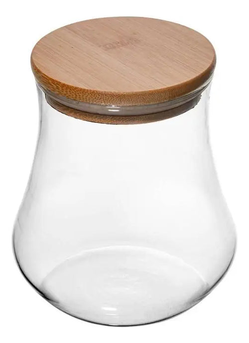 Porta-mantimentos com tampa em bambu e em vidro borossilicato Wolff 700ml.