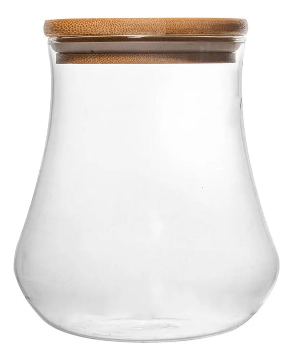 Porta-mantimentos com tampa em bambu e em vidro borossilicato Wolff 700ml.
