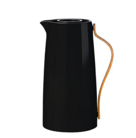 Garrafa Térmica Plástica 1 Litro Café Com Cabo Curvo Preta