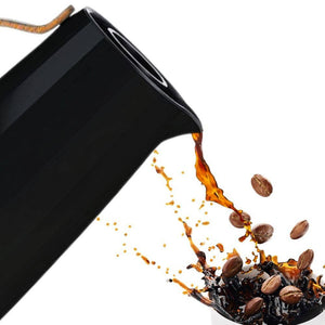 Garrafa Térmica Plástica 1 Litro Café Com Cabo Curvo Preta
