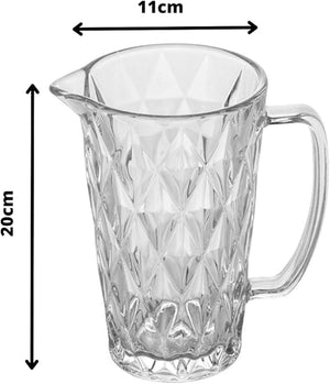 Jarra De Vidro Diamond Transparente 1,2l - Lehaví