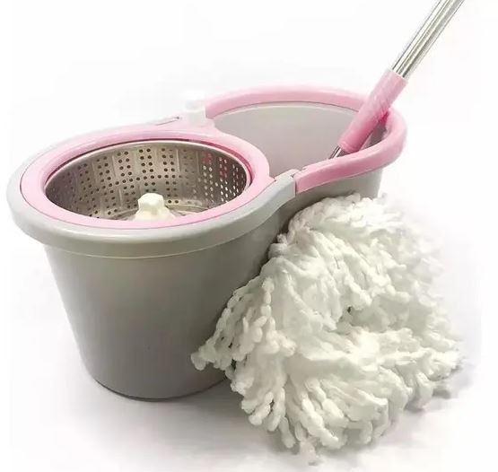 Mop Giratório 9 Litros Cinza e Rosa Homeland  CINZA E ROSA