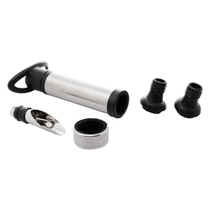 Jogo para vinho em aço inox com caixa Wolff 5 peças.