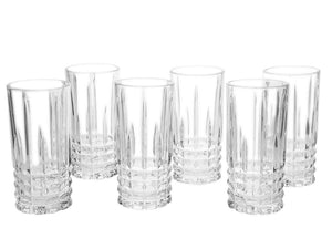 Jogo de Copos em Vidro Casambiente Simetria 370 ml 06 peças