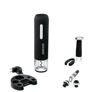 KIT ABRIDOR DE VINHO RECARREGÁVEL COM 6 PEÇAS BLACK DECKER WINE SET
