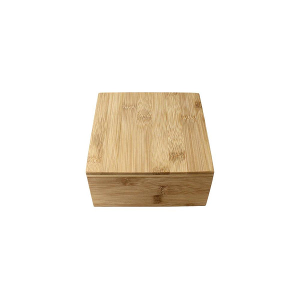 Caixa quadrada em bambu 4 divisorias Dynasty 7,8x16cm