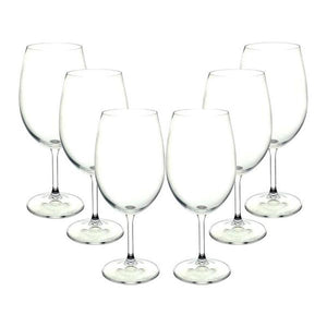 Jogo de taças para água em cristal LHermitage Anna 580ml 6 peças.