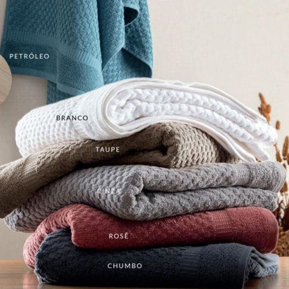 Toalha de Banho Gigante Rose Jacquard Algodão Porto Fino Cortex