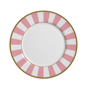Prato raso em cerâmica  Strip Rosa 28,5cm
