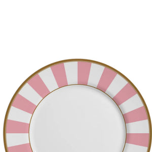 Prato raso em cerâmica  Strip Rosa 28,5cm