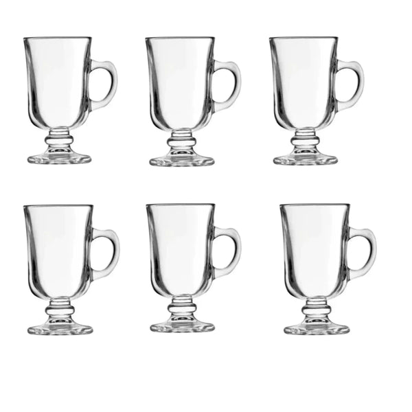 Jogo com 06 xícaras em vidro Casa Ambiente Irish Coffee120ml
