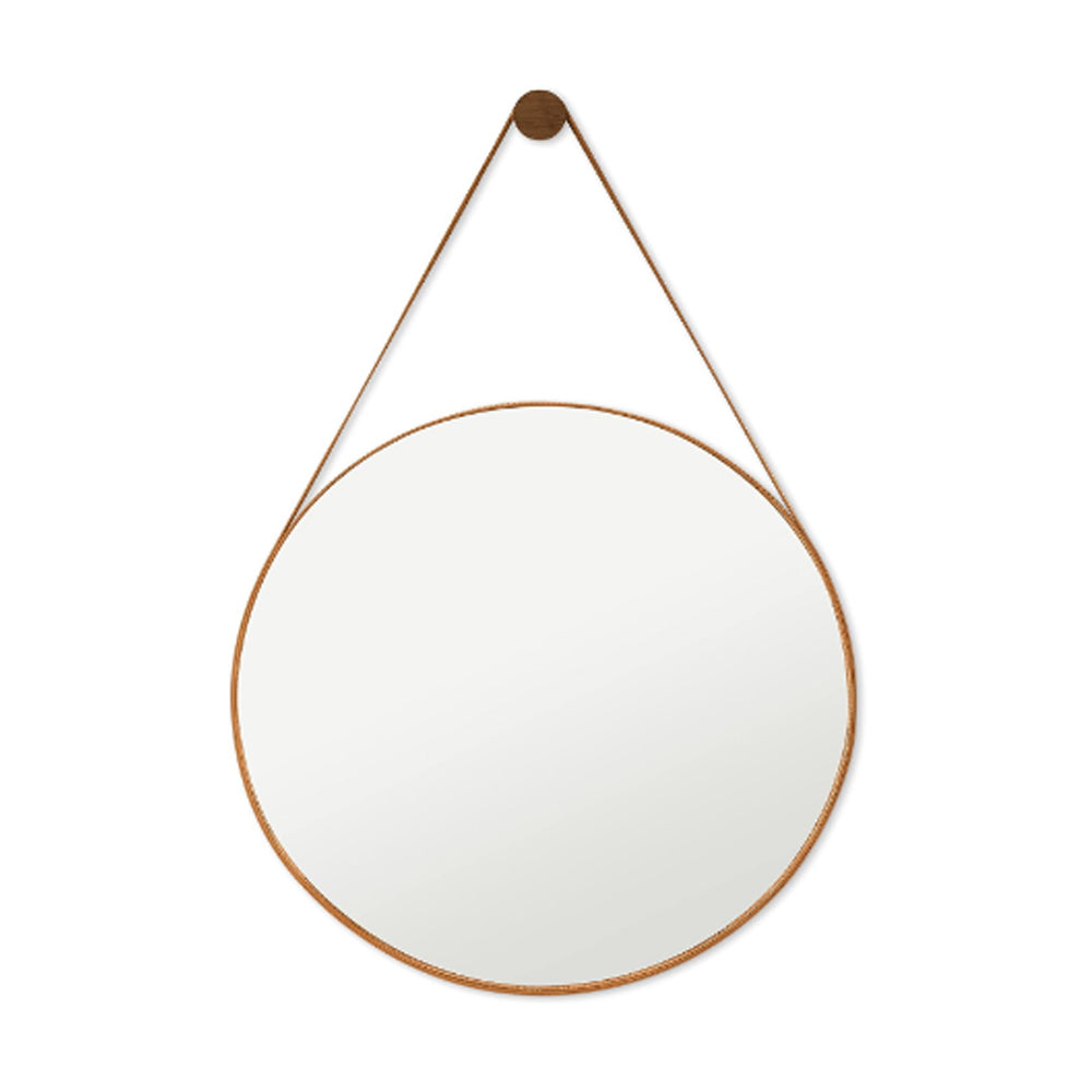 Espelho decorativo com alça Riohome Modernatta 32cm Rosê