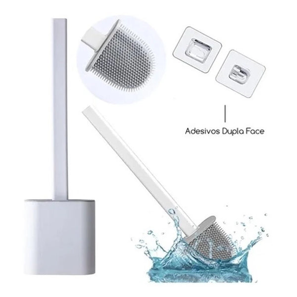 Escova Sanitária de Silicone para Banheiro Dolce Home Limpeza Eficiente e Higiênica
