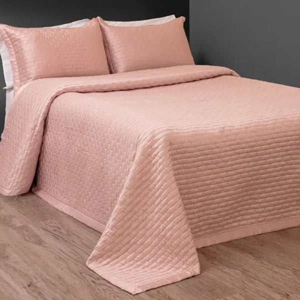 Colcha Acetinada Habitat Super king Rosé 3 Pcs