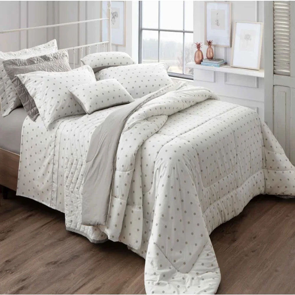Jogo de Cama Casal Algodão Egípicio 200 Fios Kacyumara Vintage Poa Fendi 4 Pcs