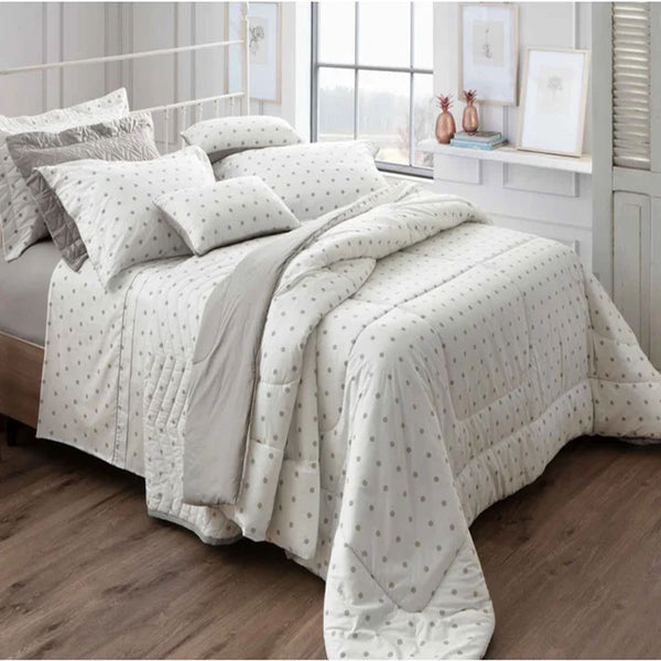 Jogo de Cama Casal Algodão Egípicio 200 Fios Kacyumara Vintage Poa Fendi 4 Pcs