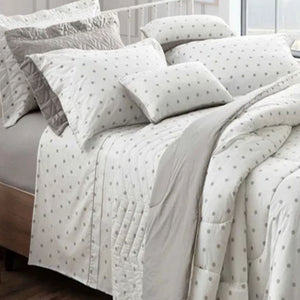 Jogo de Cama Casal Algodão Egípicio 200 Fios Kacyumara Vintage Poa Fendi 4 Pcs