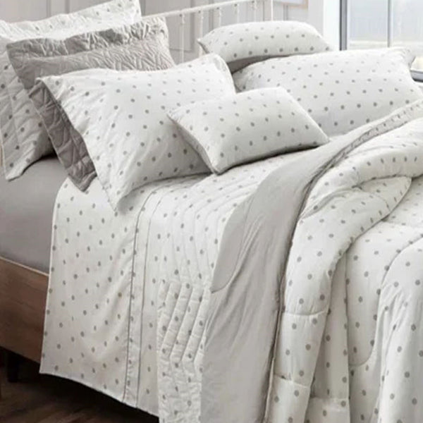 Jogo de Cama Casal Algodão Egípicio 200 Fios Kacyumara Vintage Poa Fendi 4 Pcs
