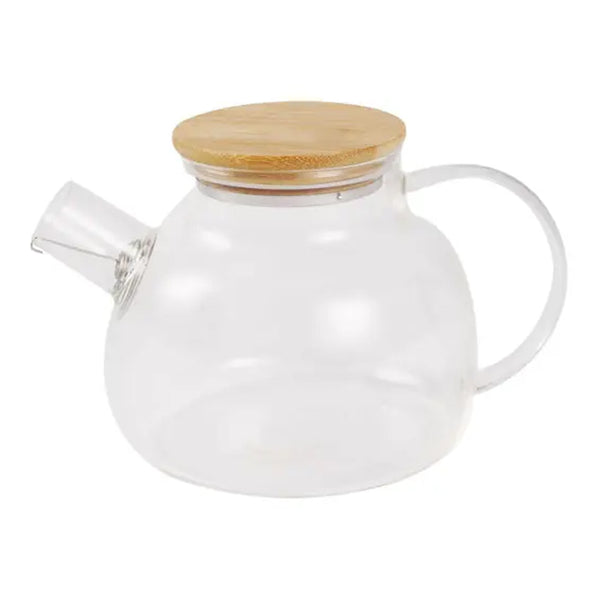 Chaleira de Borossilicato c/Tampa de Bambu Lehaví 1L