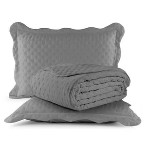 Cobre Leito Balle Eurotextil King Cinza 3 peças