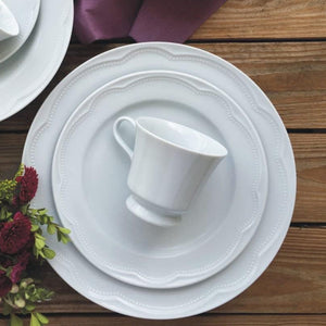 Aparelho de Jantar Germer Porcelanas - Cottage Branco 20 Peças