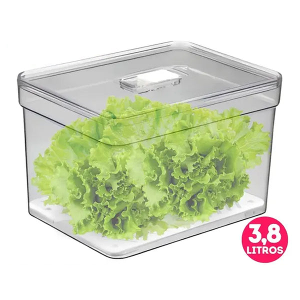 Organizador Plastutti Elegance Retangular com Tela 3,8 L