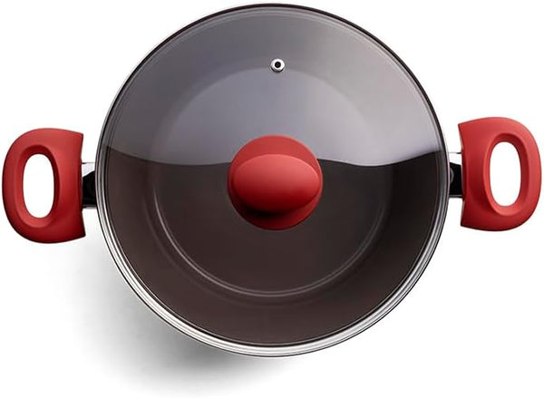 Jogo de panelas em alumínio Brinox Optima 5 peças carmim