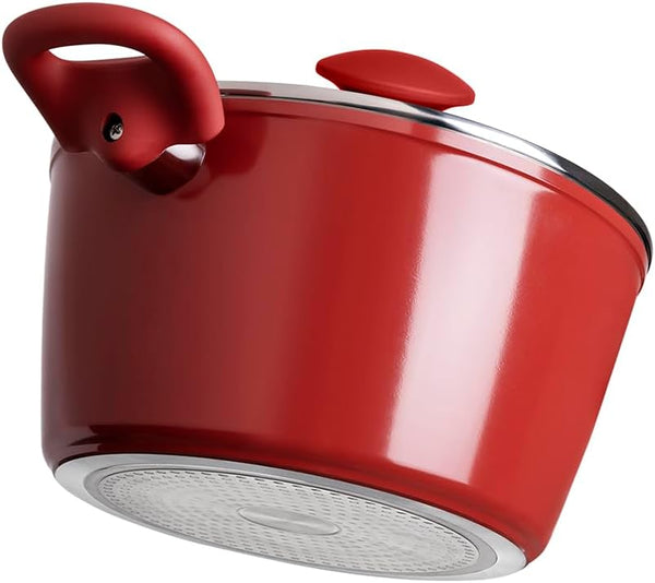 Jogo de panelas em alumínio Brinox Optima 5 peças carmim