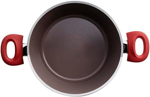 Jogo de panelas em alumínio Brinox Optima 5 peças carmim