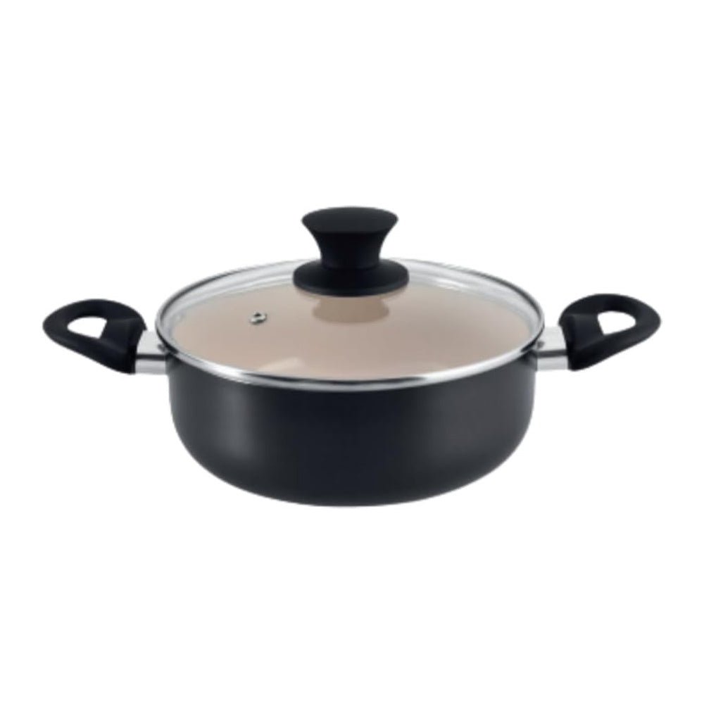 Jogo de panelas Cerâmica  Mônaco Rio Home preto 4 peças