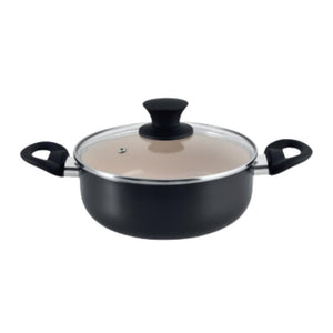 Jogo de panelas Cerâmica  Mônaco Rio Home preto 4 peças