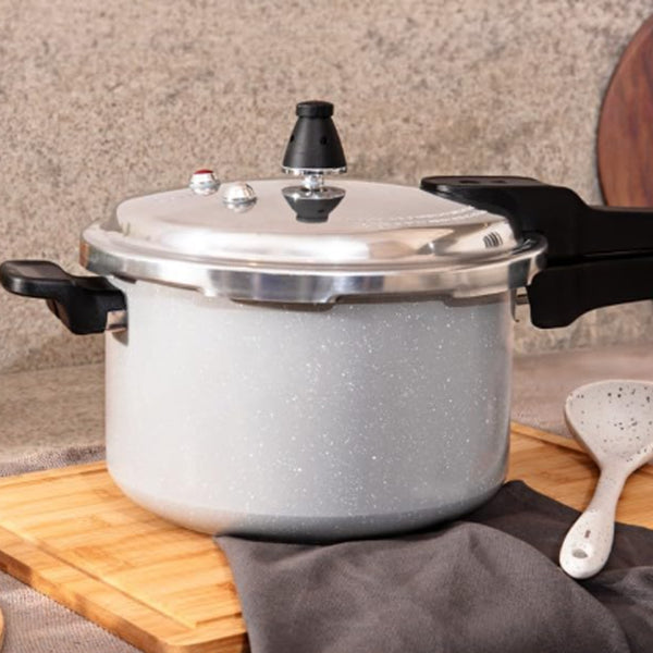 Panela de pressão Ceramic Life com fundo de indução 4,2L Brinox Cinza