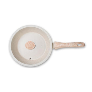 Frigideira alta com tampa antiaderente Brinox Ceramic Life Sirius 24cm vanilla
