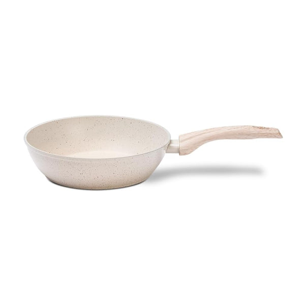 Frigideira alta com tampa antiaderente Brinox Ceramic Life Sirius 24cm vanilla