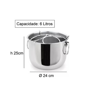 Champanheira em inox Aros Forma 6L