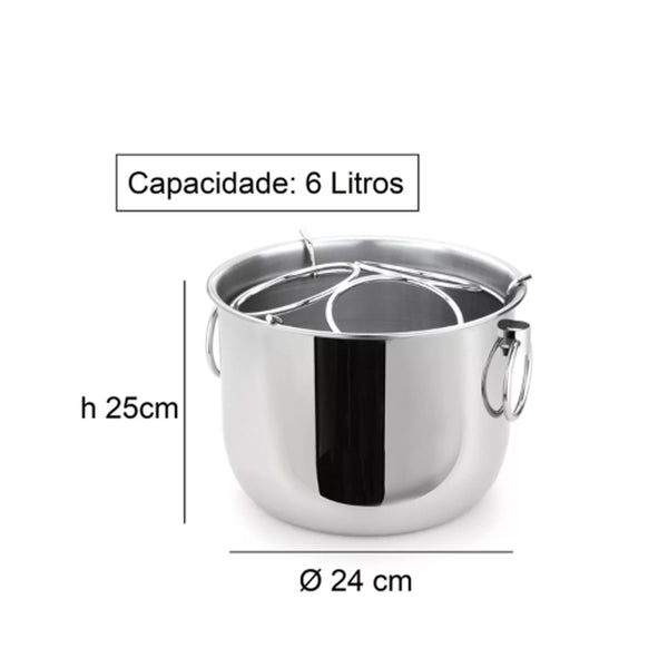 Champanheira em inox Aros Forma 6L