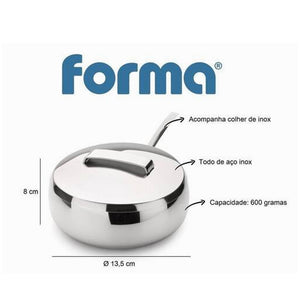 Farinheira em inox Forma 600g