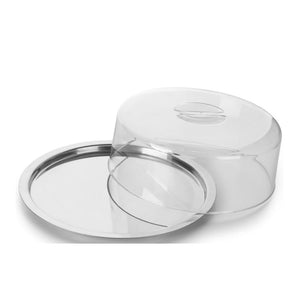 Prato para queijo/bolo com tampa Neo Forma