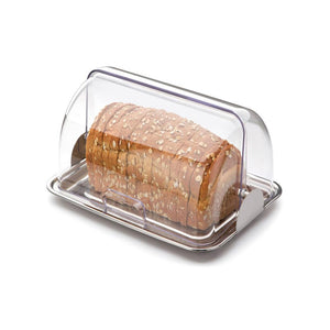 Porta-pão em inox e acrílico Forma Vision 29x21x13cm.