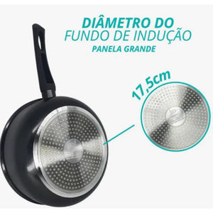 Panela Indução Revestimento Nanocerâmico Lehaví 24cm 3,5 Litros