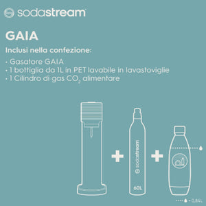 Máquina para Gaseificar Água Gaia SodaStream Branca