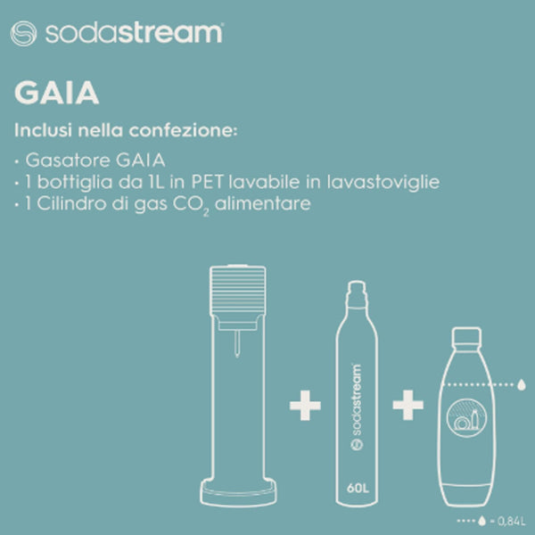 Máquina para Gaseificar Água Gaia SodaStream Branca