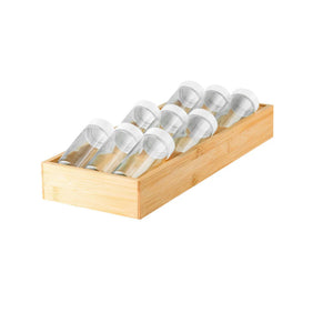 Organizador de temperos keep bambu 10 peças