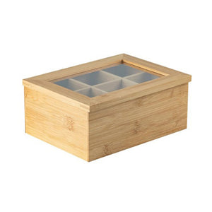 Organizador de Chá Sense 6 Divisórias Bambu – OU