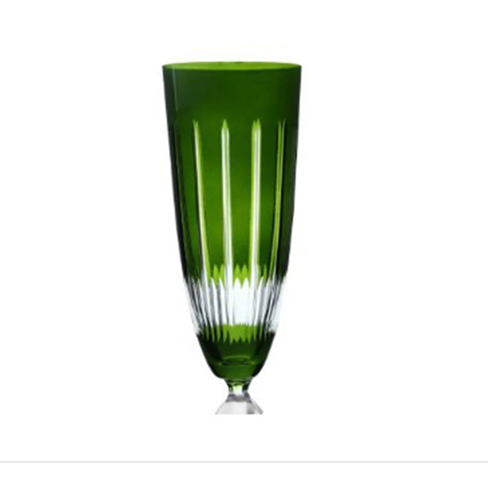 Taça para champanhe em cristal LHermitage Elizabeth 200ml verde.