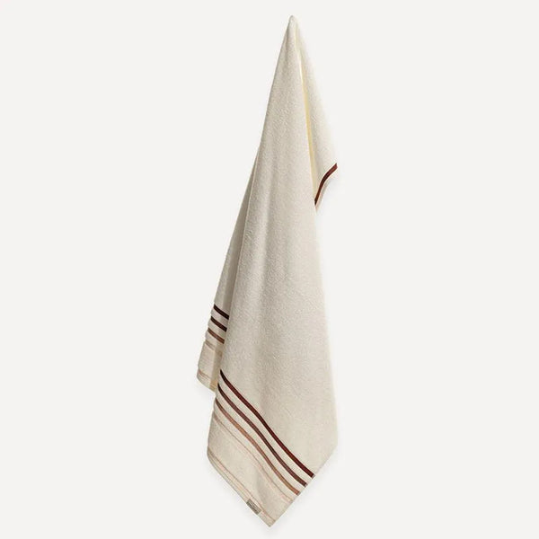 Toalha de Banho Fio Penteado Lumina Karsten 70cm x 140cm  Ivory/Ferrugem