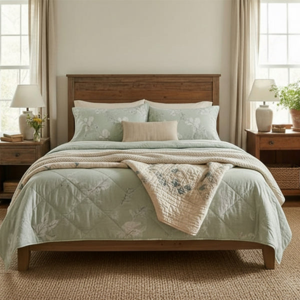 COLCHA QUEEN 3 PCS 240X260CM 200 FIOS 100% ALG MAUREN KARSTEN