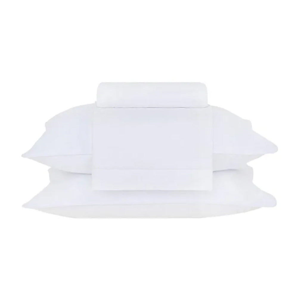 Jogo De Cama Queem 4Pcs Class Branco 400 Fios   160X200CM